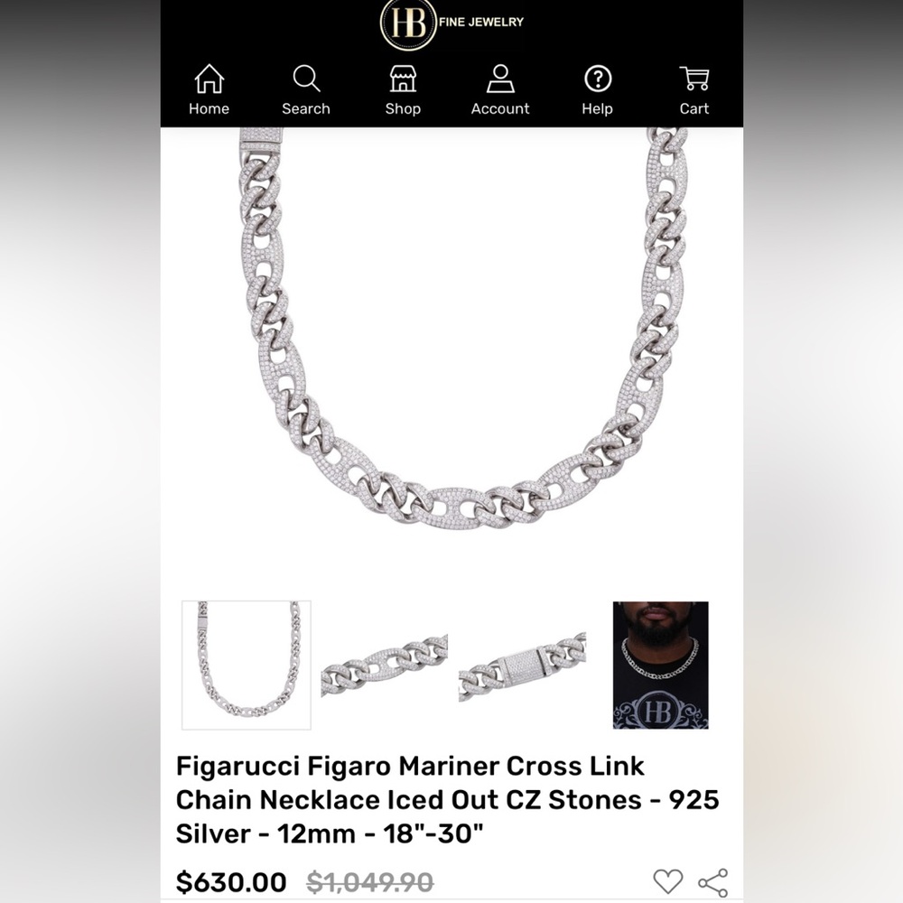 Iced Out Figarucci Link Chain